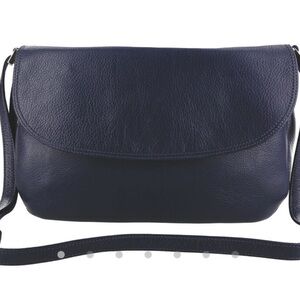SAS Olivia Leather Crossbody Shoulder Handbag Navy Blue, new, never worn
